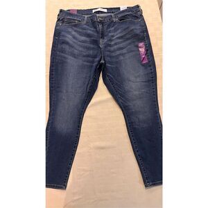Signature by Levi Strauss Womens Mid Rise Skinny Blue Denim Jeans Sz W35xL28 NWT